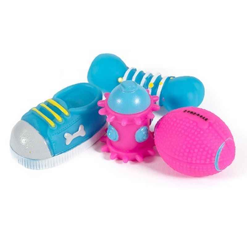 Ancol Small Bite Vinyl Puppy Selection 4 Pack