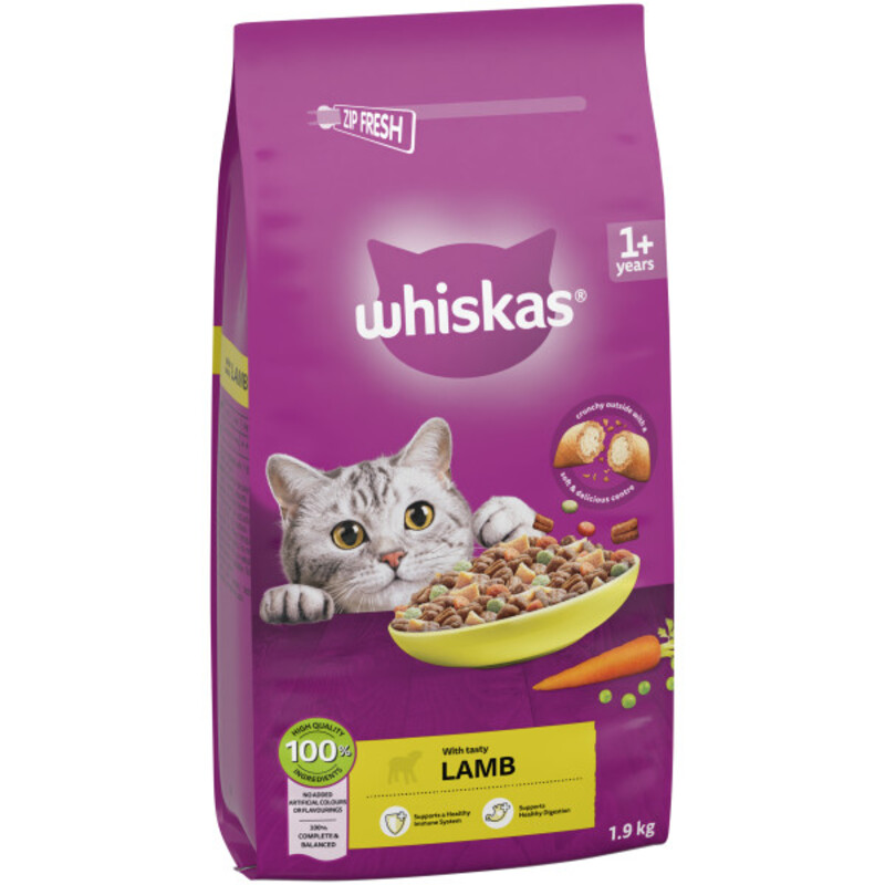Whiskas Dry 1+ Adult Lamb 1.9kg